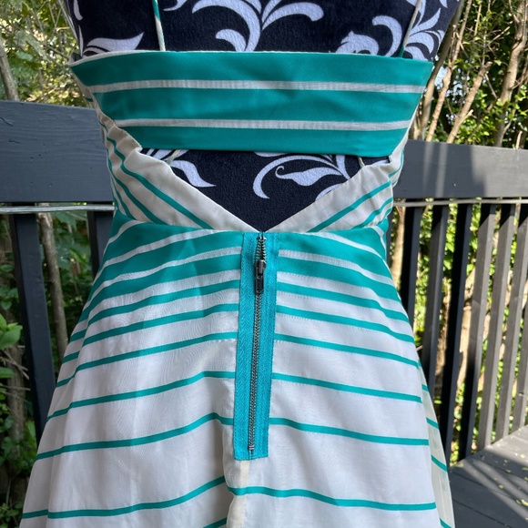 🌟HOST PICK🌟Tracy Reese ‘Arcata’ Striped Flare Midi Dress / Size 2Petite - Picture 7 of 13